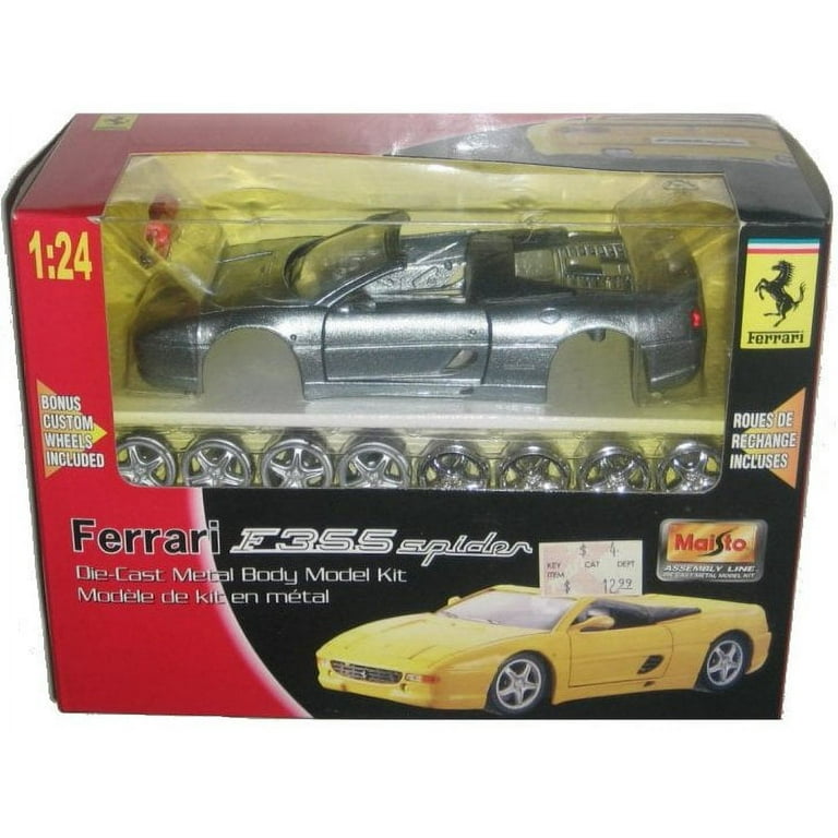 ferrari f355 spider maisto die-cast metal body model kit 1:24 toy