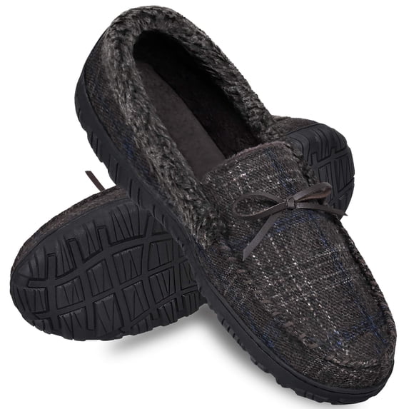 festooning Mens Slippers Mens Memory Foam House Slippers Indoor Outdoor Bedroom Shoes Coffee 8