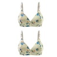 thumbnail image 1 of fheaev 2 Pack Everyday Bra Bras For Women Plus Size No Underwire Comfort Wireless Bra Adjustable Strap T-Shirt Bra Lift Up Bra Push Up Bras Minimizer Bra, 1 of 2