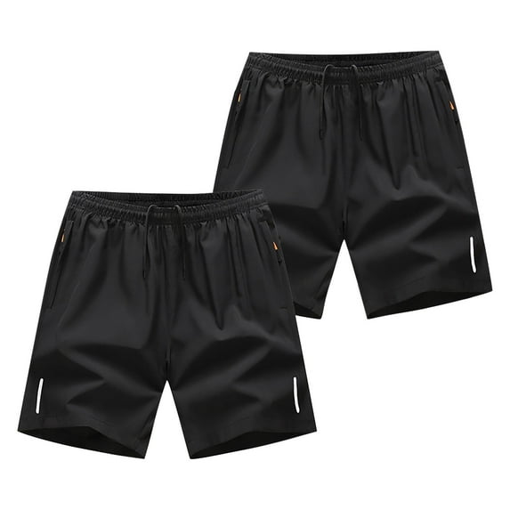 fheaev 2Pc Athletic Shorts for Men Quick Dry Loose Fit Lightweight Running Workout Gym Shorts With Pockets Casual Classic Fit Short Elastic Waist Drawstring Summer Vacation Beach Shorts