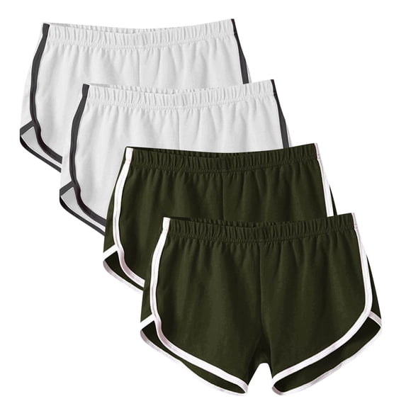 fheaev 4 Packs Summer Shorts for Women Soft Breathable Booty Workout Pants Running Hiking Gym Wear