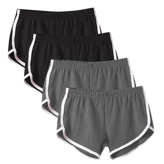fheaev 4 Packs Summer Shorts for Women Soft Breathable Booty Workout Pants Running Hiking Gym Wear