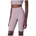thumbnail image 1 of fheaev Biker Shorts for Women Solid Color High Waist Seamless Athletic Running Workout Shorts Gym Yoga Shorts, 1 of 4