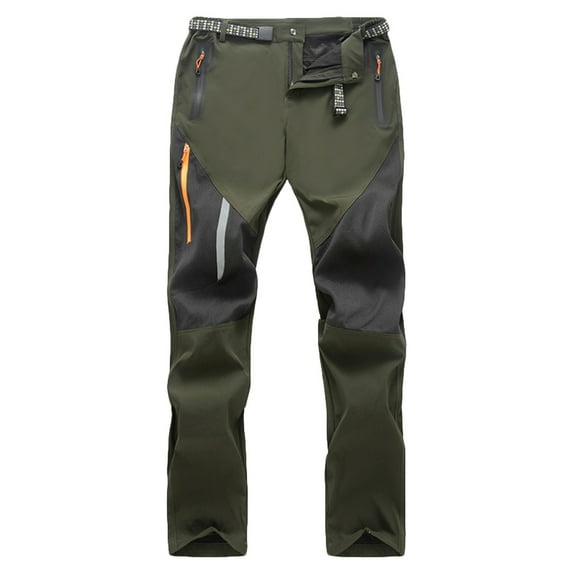 fheaev Cargo Pants for Men Solid Color Ripstop Water Resistant Breathable Hiking Pants with Multi Pockets Zipper Fitness Straight Leg Trousers Men'S Tactical Pants Military Work Pants