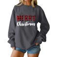 thumbnail image 1 of fheaev Christmas Sweatshirts for Women Christmas Graphic Crewneck Oversized Fleece Lined Sweater Holiday Xmas Long Sleeve Shirts Pullover Winter Tops, 1 of 5