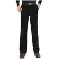 thumbnail image 1 of fheaev Classic Fit Corduroy Dress Pants for Men Straight-Legs Pants Zipper High Waist Joggers Pants with Pockets Men'S Casual Flat-Front Chino Pant Lounge Pants, 1 of 7