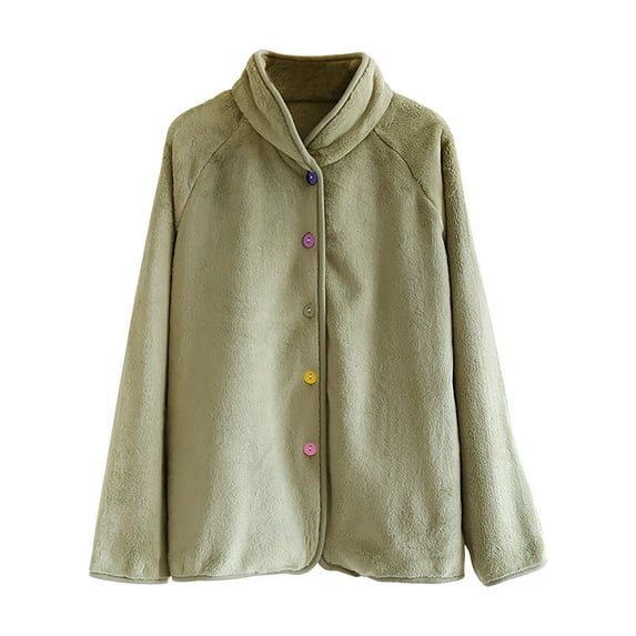 fheaev Flannel Pajama For Women V-Neck Plush Fleece Sleepwear Pjs Thick Warm Loungewear Fuzzy Soft Cozy Lounge Sleepwear Home Clothes