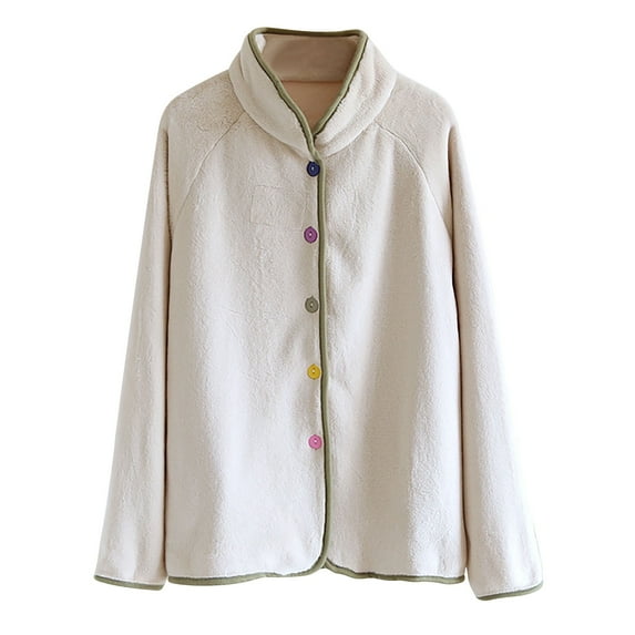 fheaev Flannel Pajama For Women V-Neck Plush Fleece Sleepwear Pjs Thick Warm Fuzzy Soft Cozy Sleepwear Home Clothes