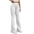 thumbnail image 1 of fheaev Flare Leggings for Women Solid Color High Waisted Elastic Waisted Sports Casual Pants Long Pants Wide Leg Workout Pants Bottoms, 1 of 8