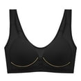 thumbnail image 1 of fheaev Front Button Closure For Women Snap Front Bra Full Coverage No Underwire Everyday Bra Support Gathering Bra With Adjustable Straps Wirefree Front Buckle Corset Bra, 1 of 3