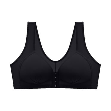 fheaev Front Button Closure For Women Snap Front Bra Plus Size Bra Underwear No Underwire Everyday Bra Support Wirefree Front Buckle Corset Bra