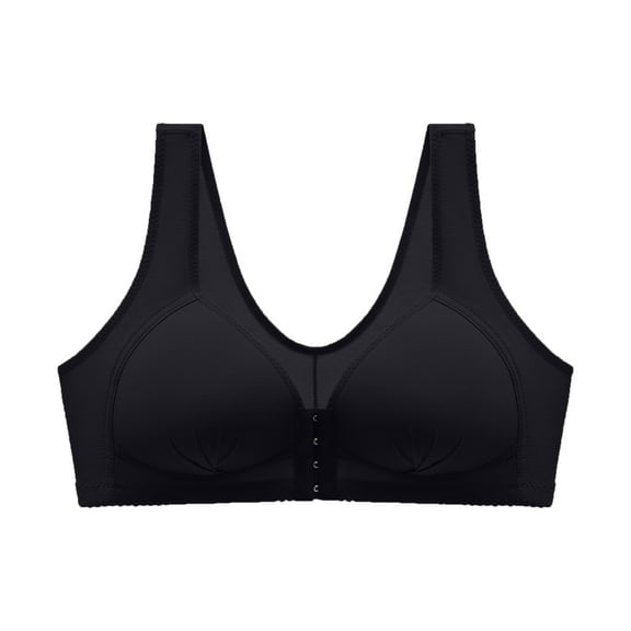 fheaev Front Button Closure For Women Snap Front Bra Plus Size Bra Underwear No Underwire Everyday Bra Support Wirefree Front Buckle Corset Bra