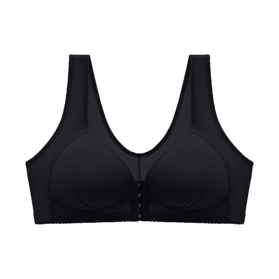 fheaev Front Button Closure For Women Snap Front Bra Plus Size Bra Underwear No Underwire Everyday Bra Support Wirefree Front Buckle Corset Bra