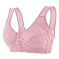 thumbnail image 1 of fheaev Front Closure Bra For Women No Underwire Plus Size Full Coverage Bras Full-Freedom Convenient Front Snap Bras Post Surgery Comfort Front Button Bra Minimizer Bra Wireless Everyday Bras, 1 of 7