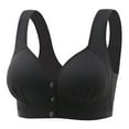 thumbnail image 1 of fheaev Front Closure Bra For Women No Underwire Plus Size Full Coverage Bras Full-Freedom Convenient Front Snap Bras Post Surgery Comfort Front Button Bra Minimizer Bra Wireless Everyday Bras, 1 of 3