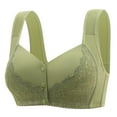 thumbnail image 1 of fheaev Front Closure Bra For Women No Underwire Plus Size Full Coverage Bras Full-Freedom Convenient Front Snap Bras Post Surgery Comfort Front Button Bra Minimizer Bra Wireless Everyday Bras, 1 of 8