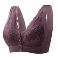 thumbnail image 1 of fheaev Front Closure Bra For Women No Underwire Plus Size Full Coverage Bras Full-Freedom Convenient Front Snap Bras Post Surgery Comfort Front Button Bra Minimizer Bra Wireless Everyday Bras, 1 of 3