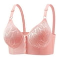 thumbnail image 1 of fheaev Front Closure Bras For Women Post Surgery Brassiere Plus Size Full Coverage No Underwire Comfort Wireless Snap Closing Bra Convenient Everyday Bra Front Button Bras Front Buckle Corset Bra, 1 of 7