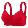 thumbnail image 1 of fheaev Front Closure Bras For Women Full-Freedom Full Coverage No Underwire Adjustable Shoulder Strap Wireless Snap Closing Everyday Bra Cotton Sleep Bras Older Women Front Buckle Corset Bra, 1 of 4