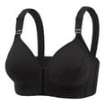 thumbnail image 1 of fheaev Front Closure Bras For Women Full-Freedom Full Coverage No Underwire Adjustable Shoulder Strap Wireless Snap Closing Everyday Bra Cotton Sleep Bras Older Women Front Buckle Corset Bra, 1 of 4