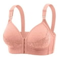 thumbnail image 1 of fheaev Front Closure Bras For Women Full-Freedom Full Coverage No Underwire Adjustable Shoulder Strap Wireless Snap Closing Everyday Bra Cotton Sleep Bras Older Women Front Buckle Corset Bra, 1 of 4