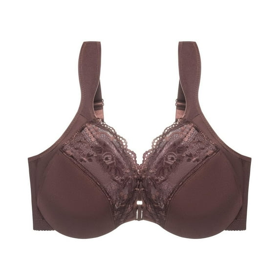 fheaev Front Closure Bras For Women Plus Size Full Coverage Bras No Underwire Front Snap Bras With Adjustable Shoulder Strapunderwear Wireless Minimizer Bra Everyday Bar