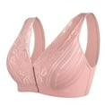 thumbnail image 1 of fheaev Front Closure Bras For Women Plus Size Full Coverage No Underwire Breathable Comfort Wireless Snap Closing Convenient Everyday Bra Front Button Bras Push-Up Front Buckle Corset Bra, 1 of 2