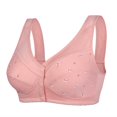 thumbnail image 1 of fheaev Front Closure Bras For Women Plus Size Full Coverage No Underwire Breathable Comfort Wireless Snap Closing Convenient Everyday Bra Front Button Bras Push-Up Front Buckle Corset Bra, 1 of 9