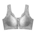 thumbnail image 1 of fheaev Front Closure Bras For Women Plus Size Full Coverage No Underwire Breathable Comfort Wireless Snap Closing Convenient Everyday Bra Front Button Bras Push-Up Front Buckle Corset Bra, 1 of 5