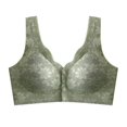 thumbnail image 1 of fheaev Front Closure Bras For Women Plus Size Full Coverage No Underwire Breathable Comfort Wireless Snap Closing Convenient Everyday Bra Front Button Bras Push-Up Front Buckle Corset Bra, 1 of 6
