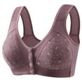 thumbnail image 1 of fheaev Front Closure Bras For Women Plus Size Full Coverage No Underwire Comfort Wireless Snap Closing Convenient Everyday Bra Front Button Bras Older Women Front Buckle Corset Bra, 1 of 1