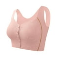 thumbnail image 1 of fheaev Front Closure Bras For Women Post Surgery Brassiere Plus Size Full Coverage No Underwire Comfort Wireless Snap Closing Bra Convenient Everyday Bra Front Button Bras Front Buckle Corset Bra, 1 of 4