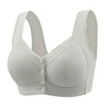 thumbnail image 1 of fheaev Front Closure Bras For Women Post Surgery Brassiere Plus Size Full Coverage No Underwire Comfort Wireless Snap Closing Bra Convenient Everyday Bra Front Button Bras Front Buckle Corset Bra, 1 of 4