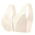 thumbnail image 1 of fheaev Front Closure Bras For Women Post Surgery Brassiere Plus Size Full Coverage No Underwire Comfort Wireless Snap Closing Bra Convenient Everyday Bra Front Button Bras Front Buckle Corset Bra, 1 of 5