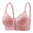thumbnail image 1 of fheaev Front Closure Bras For Women Post Surgery Brassiere Plus Size Full Coverage No Underwire Comfort Wireless Snap Closing Bra Convenient Everyday Bra Front Button Bras Front Buckle Corset Bra, 1 of 7