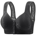 thumbnail image 1 of fheaev Front Closure Bras For Women Post Surgery Brassiere Plus Size Full Coverage No Underwire Comfort Wireless Snap Closing Bra Convenient Everyday Bra Front Button Bras Front Buckle Corset Bra, 1 of 2