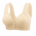 thumbnail image 1 of fheaev Front Closure Bras For Women Post Surgery Brassiere Plus Size Full Coverage No Underwire Comfort Wireless Snap Closing Bra Convenient Everyday Bra Front Button Bras Front Buckle Corset Bra, 1 of 2