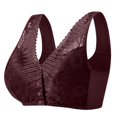 thumbnail image 1 of fheaev Front Closure Bras For Women Post Surgery Brassiere Plus Size Full Coverage No Underwire Comfort Wireless Snap Closing Bra Convenient Everyday Bra Front Button Bras Front Buckle Corset Bra, 1 of 1
