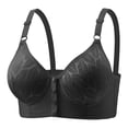 thumbnail image 1 of fheaev Front Closure Bras For Women Post Surgery Brassiere Plus Size Full Coverage No Underwire Comfort Wireless Snap Closing Bra Convenient Everyday Bra Front Button Bras Front Buckle Corset Bra, 1 of 1