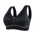 thumbnail image 1 of fheaev Front Closure Bras For Women Post Surgery Brassiere Plus Size Full Coverage No Underwire Comfort Wireless Snap Closing Bra Convenient Everyday Bra Front Button Bras Front Buckle Corset Bra, 1 of 1