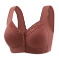 thumbnail image 1 of fheaev Front Closure Bras For Women Post Surgery Brassiere Plus Size Full Coverage No Underwire Comfort Wireless Snap Closing Bra Convenient Everyday Bra Front Button Bras Front Buckle Corset Bra, 1 of 4