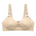 thumbnail image 1 of fheaev Front Closure Everyday Bra For Women No Underwire Compression Support With Adjustable Straps Wirefree Snap Closing Bras Underwear T-Shirt Bras, 1 of 1