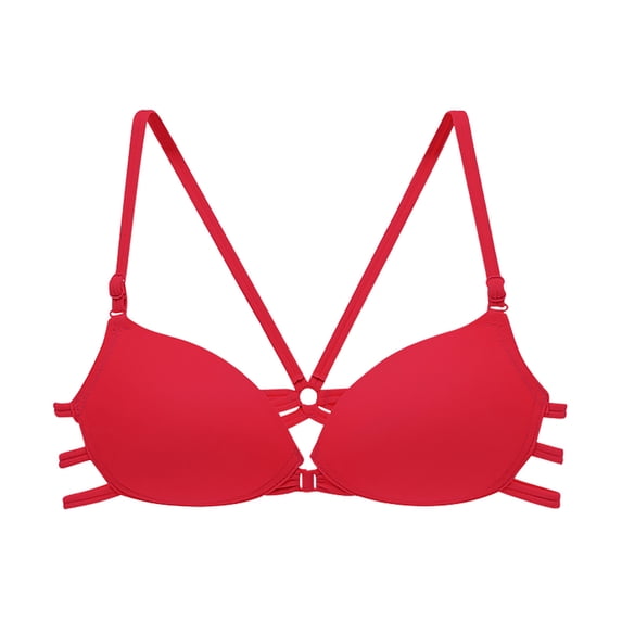 fheaev Front Closure Everyday Bra For Women No Underwire Support With Adjustable Straps Wirefree Snap Closing Bras Underwear T-Shirt Bras Front Buckle Underwear