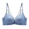thumbnail image 1 of fheaev Front Closure Everyday Bra For Women No Underwire Compression Support With Adjustable Straps Wirefree Snap Closing Bras Underwear T-Shirt Bras Front Buckle Underwear, 1 of 2