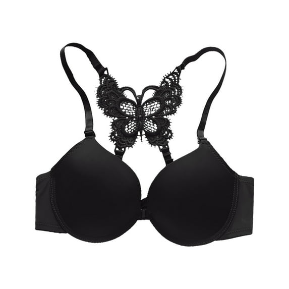 fheaev Front Closure Everyday Bra For Women No Underwire Compression Support With Adjustable Straps Wirefree Snap Closing Bras Underwear T-Shirt Bras Front Buckle Underwear