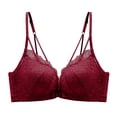 thumbnail image 1 of fheaev Front Closure Everyday Bra For Women No Underwire Compression Support With Adjustable Straps Wirefree Snap Closing Bras Underwear T-Shirt Bras Front Buckle Underwear, 1 of 4
