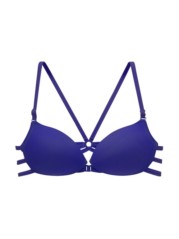Front Closure Everyday Bra For Women No Underwire Support With Adjustable Straps Wirefree Snap Closing Bras Underwear T-Shirt Bras Front Buckle Underwear