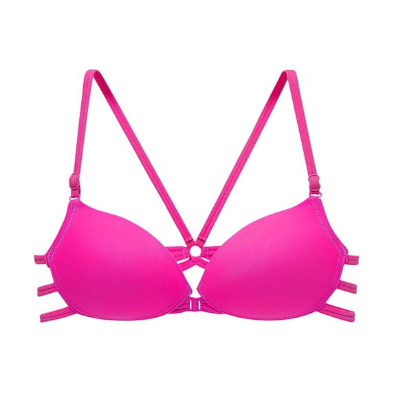 fheaev Front Closure Everyday Bra For Women No Underwire Compression Support With Adjustable Straps Wirefree Snap Closing Bras Underwear T-Shirt Bras Front Buckle Underwear