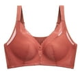 thumbnail image 1 of fheaev Front Closure Everyday Bra For Women No Underwire Plus Size Full Coverage Post Surgery Compression Support With Adjustable Straps Wirefree Snap Closing Lace Bras Underwear T-Shirt Bras, 1 of 3