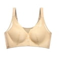 thumbnail image 1 of fheaev Front Closure Everyday Bra For Women No Underwire Plus Size Full Coverage Post Surgery Compression Support With Adjustable Straps Wirefree Snap Closing Lace Bras Underwear T-Shirt Bras, 1 of 3